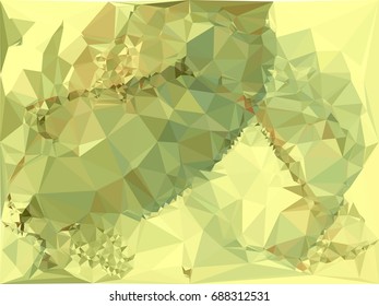 Geometric low polygonal background. Abstract mosaic backdrop in green tone. Design element for book covers, presentations layouts, title backgrounds. Vector clip art.
