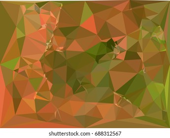 Geometric low polygonal background. Abstract mosaic backdrop in green tone. Design element for book covers, presentations layouts, title backgrounds. Vector clip art.