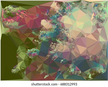 Geometric low polygonal background. Abstract mosaic backdrop. Design element for book covers, presentations layouts, title backgrounds. Vector clip art.