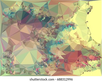 Geometric low polygonal background. Abstract mosaic backdrop. Design element for book covers, presentations layouts, title backgrounds. Vector clip art.