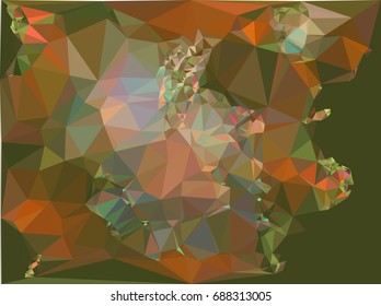 Geometric low polygonal background. Abstract mosaic backdrop. Design element for book covers, presentations layouts, title backgrounds. Vector clip art.