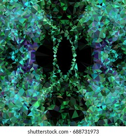 Geometric low polygonal background. Abstract mosaic backdrop. Design element for book covers, presentations layouts, title backgrounds. Vector.
