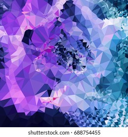 Geometric low polygonal background. Abstract mosaic backdrop. Design element for book covers, presentations layouts, title backgrounds. Vector clip art.