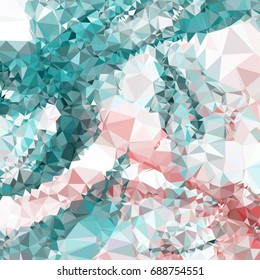 Geometric low polygonal background. Abstract mosaic backdrop. Design element for book covers, presentations layouts, title backgrounds. Vector clip art.