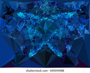 Geometric low polygonal background. Abstract multicolor mosaic backdrop. Design element for book covers, presentations layouts, title backgrounds. Vector clip art.