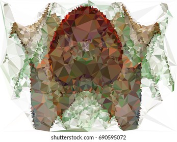 Geometric low polygonal background. Abstract multicolor mosaic backdrop. Design element for book covers, presentations layouts, title backgrounds. Vector clip art.
