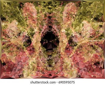 Geometric low polygonal background. Abstract multicolor mosaic backdrop. Design element for book covers, presentations layouts, title backgrounds. Vector clip art.