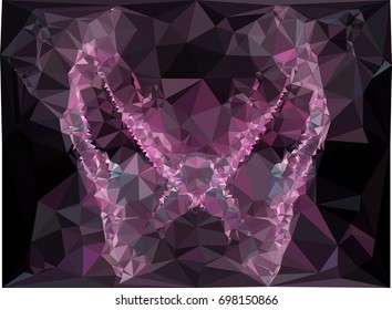 Geometric low polygonal background. Abstract multicolor mosaic backdrop. Design element for book covers, presentations layouts, title backgrounds. Vector clip art.