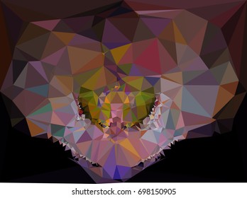 Geometric low polygonal background. Abstract multicolor mosaic backdrop. Design element for book covers, presentations layouts, title backgrounds. Vector clip art.