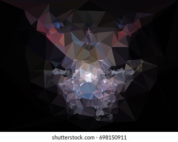 Geometric low polygonal background. Abstract multicolor mosaic backdrop. Design element for book covers, presentations layouts, title backgrounds. Vector clip art.