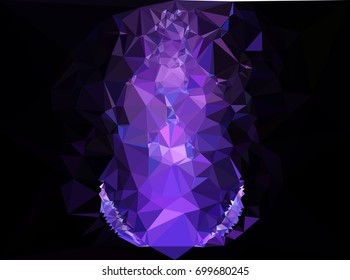 Geometric low polygonal background. Abstract multicolor mosaic backdrop. Design element for book covers, presentations layouts, title backgrounds. Vector clip art.