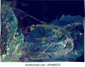 Geometric low polygonal background. Abstract multicolor mosaic backdrop. Design element for book covers, presentations layouts, title backgrounds. Vector clip art.