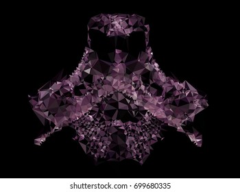 Geometric low polygonal background. Abstract multicolor mosaic backdrop. Design element for book covers, presentations layouts, title backgrounds. Vector clip art.