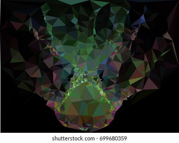 Geometric low polygonal background. Abstract multicolor mosaic backdrop. Design element for book covers, presentations layouts, title backgrounds. Vector clip art.