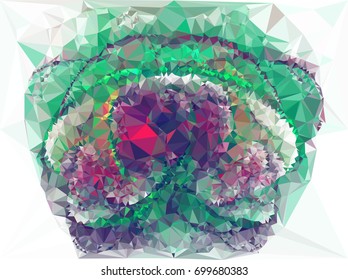 Geometric low polygonal background. Abstract multicolor mosaic backdrop. Design element for book covers, presentations layouts, title backgrounds. Vector clip art.
