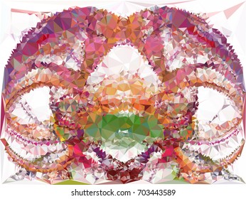 Geometric low polygonal background. Abstract mosaic backdrop. Design element for book covers, presentations layouts, title backgrounds. Vector clip art.
