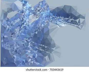 Geometric low polygonal background. Abstract mosaic backdrop. Design element for book covers, presentations layouts, title backgrounds. Vector clip art.