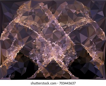Geometric low polygonal background. Abstract mosaic backdrop. Design element for book covers, presentations layouts, title backgrounds. Vector clip art.