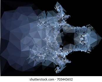 Geometric low polygonal background. Abstract mosaic backdrop. Design element for book covers, presentations layouts, title backgrounds. Vector clip art.