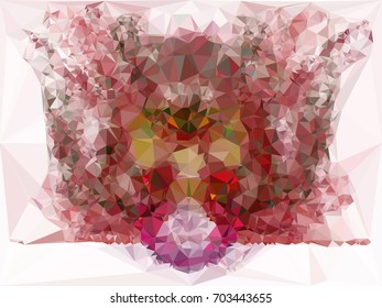 Geometric low polygonal background. Abstract mosaic backdrop. Design element for book covers, presentations layouts, title backgrounds. Vector clip art.