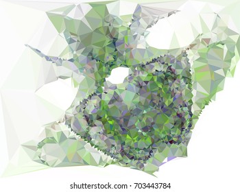Geometric low polygonal background. Abstract mosaic backdrop. Design element for book covers, presentations layouts, title backgrounds. Vector clip art.