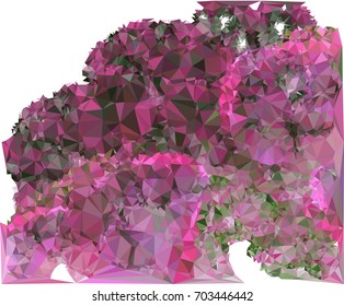 Geometric low polygonal background. Abstract mosaic backdrop. Design element for book covers, presentations layouts, title backgrounds. Vector clip art.