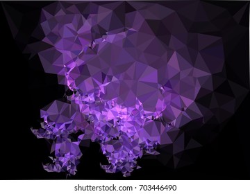 Geometric low polygonal background. Abstract mosaic backdrop. Design element for book covers, presentations layouts, title backgrounds. Vector clip art.