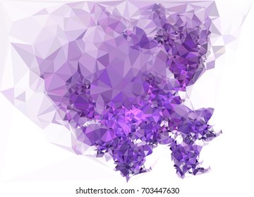 Geometric low polygonal background. Abstract mosaic backdrop. Design element for book covers, presentations layouts, title backgrounds. Vector clip art.