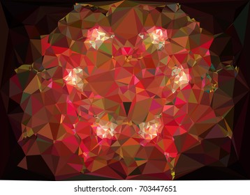 Geometric low polygonal background. Abstract mosaic backdrop. Design element for book covers, presentations layouts, title backgrounds. Vector clip art.