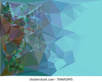 Geometric low polygonal background. Abstract multicolor mosaic backdrop. Design element for book covers, presentations layouts, title backgrounds. Vector clip art.