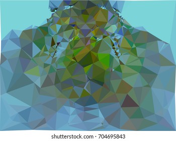 Geometric low polygonal background. Abstract multicolor mosaic backdrop. Design element for book covers, presentations layouts, title backgrounds. Vector clip art.