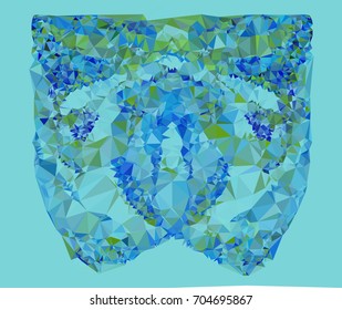 Geometric low polygonal background. Abstract multicolor mosaic backdrop. Design element for book covers, presentations layouts, title backgrounds. Vector clip art.