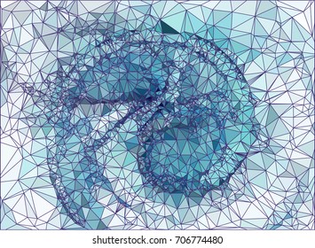 Geometric low polygonal background. Abstract mosaic backdrop. Design element for book covers, presentations layouts, title backgrounds. Vector clip art.