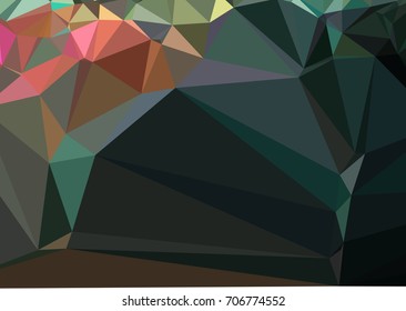 Geometric low polygonal background. Abstract mosaic backdrop. Design element for book covers, presentations layouts, title backgrounds. Vector clip art.