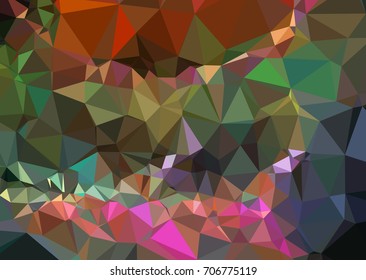Geometric low polygonal background. Abstract mosaic backdrop. Design element for book covers, presentations layouts, title backgrounds. Vector clip art.