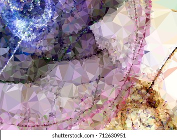Geometric low polygonal background. Abstract mosaic backdrop. Design element for book covers, presentations layouts, title backgrounds. Vector clip art.
