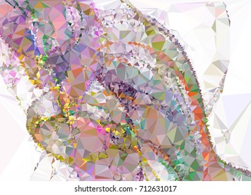 Geometric low polygonal background. Abstract mosaic backdrop. Design element for book covers, presentations layouts, title backgrounds. Vector clip art.