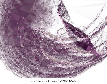 Geometric low polygonal background. Abstract mosaic backdrop. Design element for book covers, presentations layouts, title backgrounds. Vector clip art.