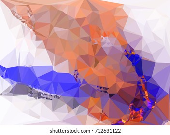 Geometric low polygonal background. Abstract mosaic backdrop. Design element for book covers, presentations layouts, title backgrounds. Vector clip art.