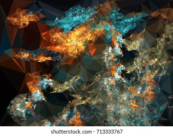 Geometric low polygonal background. Abstract mosaic backdrop. Design element for book covers, presentations layouts, title backgrounds. Vector clip art.