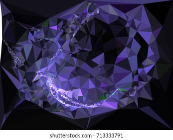 Geometric low polygonal background. Abstract mosaic backdrop. Design element for book covers, presentations layouts, title backgrounds. Vector clip art.