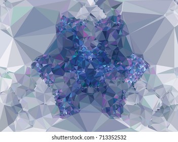 Geometric low polygonal background. Abstract mosaic backdrop. Design element for book covers, presentations layouts, title backgrounds. Vector clip art.