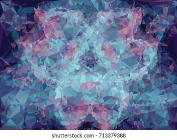 Geometric low polygonal background. Abstract mosaic backdrop. Design element for book covers, presentations layouts, title backgrounds. Vector clip art.