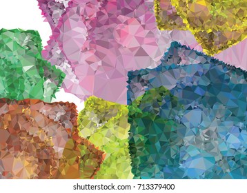Geometric low polygonal background. Abstract mosaic backdrop. Design element for book covers, presentations layouts, title backgrounds. Vector clip art.