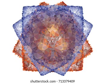 Geometric low polygonal background. Abstract mosaic backdrop. Design element for book covers, presentations layouts, title backgrounds. Vector clip art.