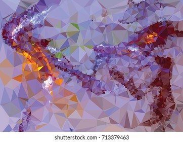 Geometric low polygonal background. Abstract mosaic backdrop. Design element for book covers, presentations layouts, title backgrounds. Vector clip art.