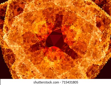 Geometric low polygonal background. Abstract mosaic backdrop in red color. Design element for book covers, presentations layouts, title backgrounds. Vector clip art.