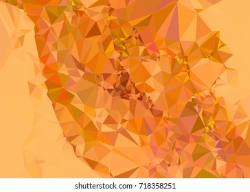 Geometric low polygonal background. Abstract mosaic backdrop in yellow color. Design element for book covers, presentations layouts, title backgrounds. Vector clip art.
