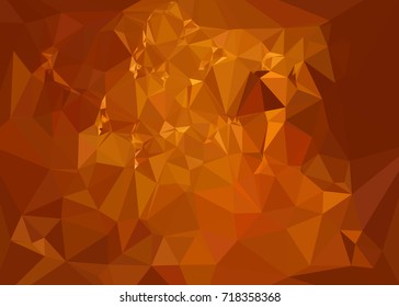 Geometric low polygonal background. Abstract mosaic backdrop in yellow color. Design element for book covers, presentations layouts, title backgrounds. Vector clip art.
