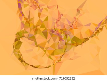 Geometric low polygonal background. Abstract mosaic backdrop in green color. Design element for book covers, presentations layouts, title backgrounds. Vector clip art.
